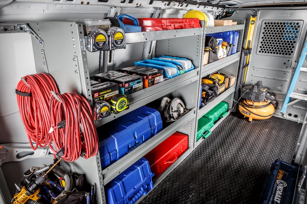 Carlos Hernandez professional work van with organized tools for handyman business in Tampa